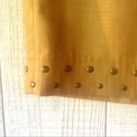 {Grace Dane Lewis} Mustard Tan Stud Pencil Skirt - Picture 2 of 7